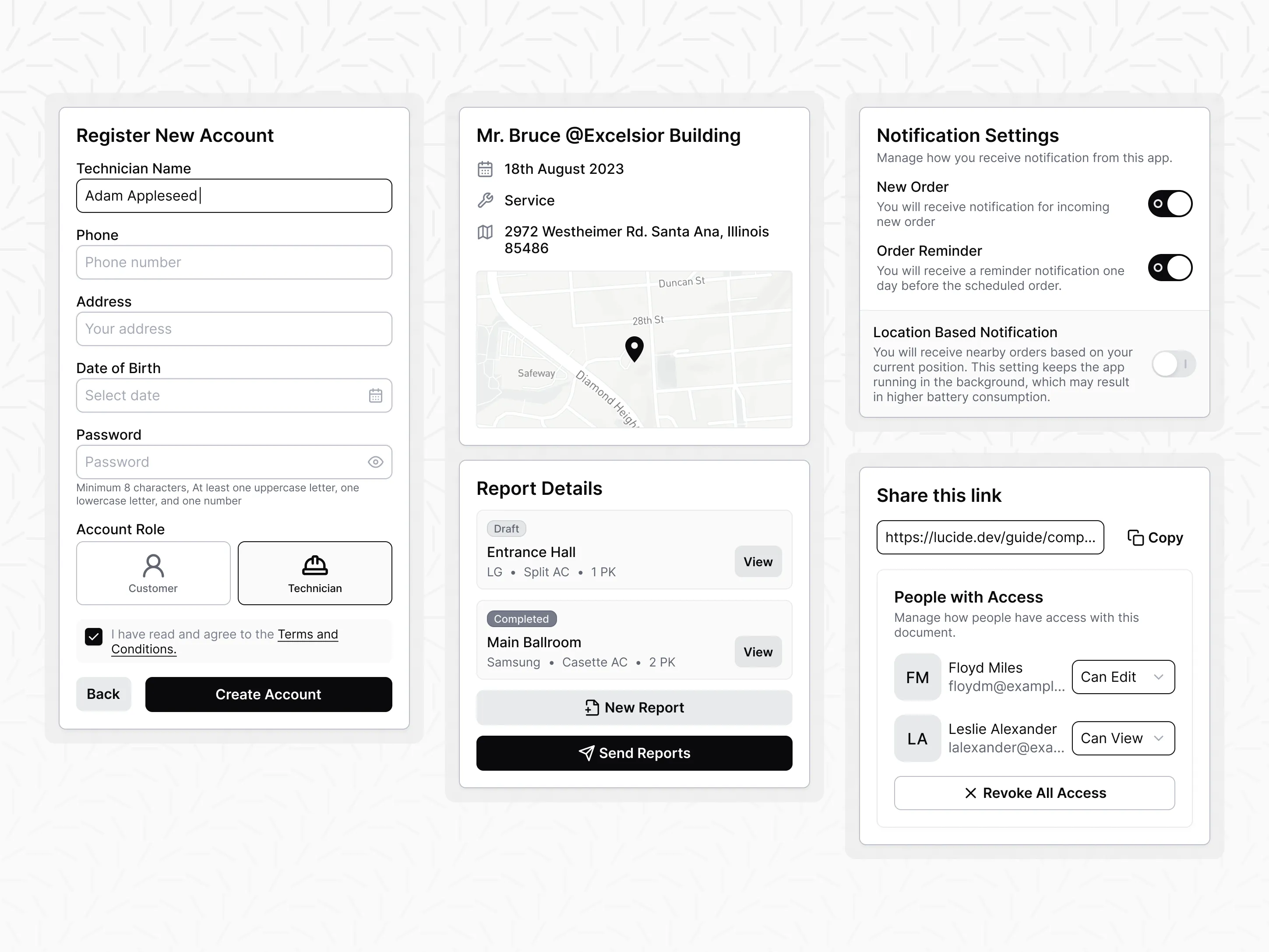Mobile UI Patterns — Forms, Reports & Sharing