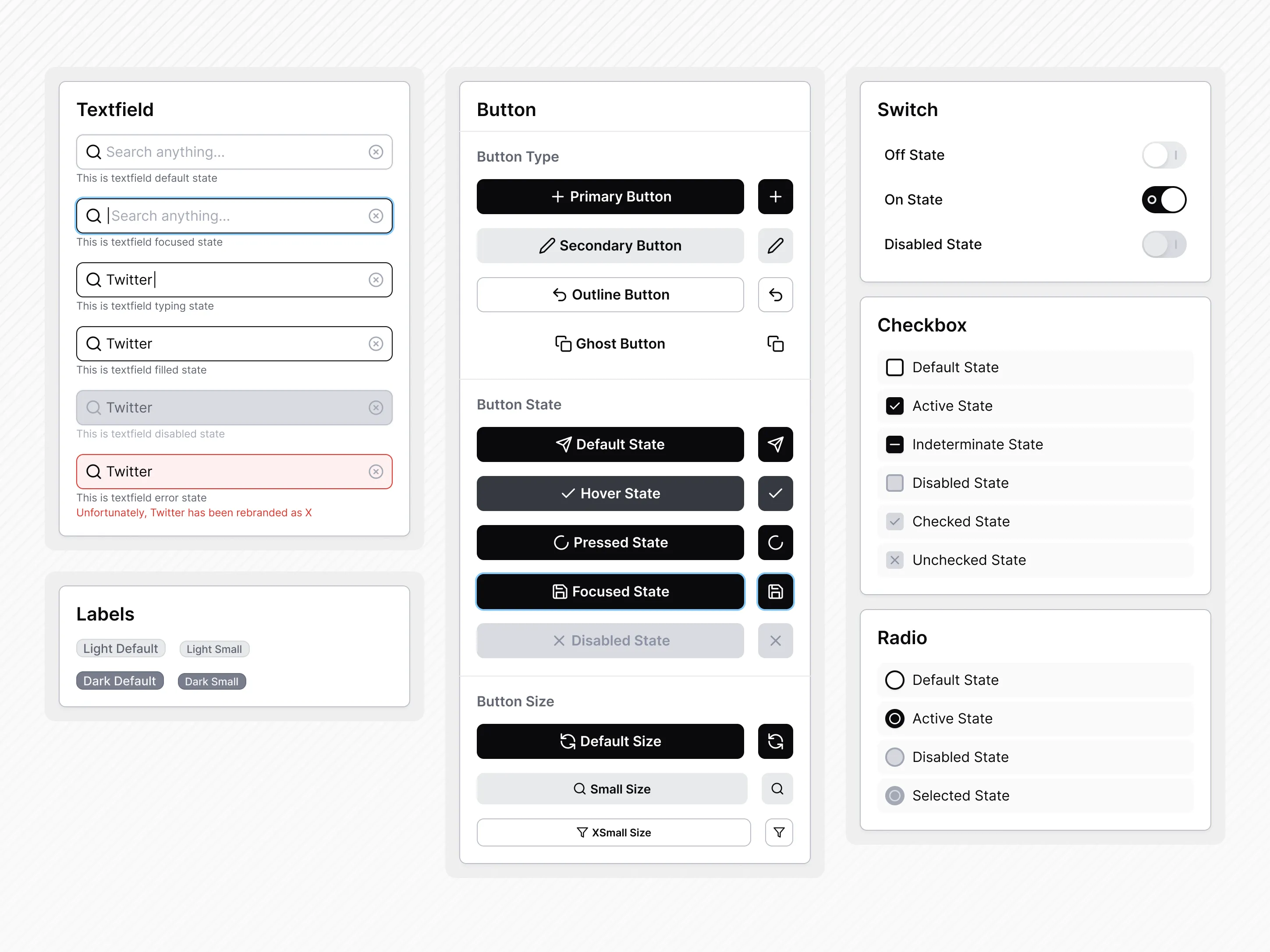Component States — Inputs, Buttons & Controls