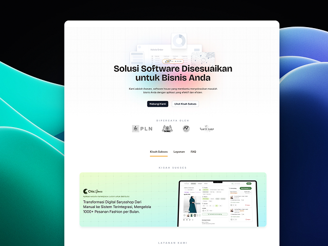 Aseven Website - Main Page