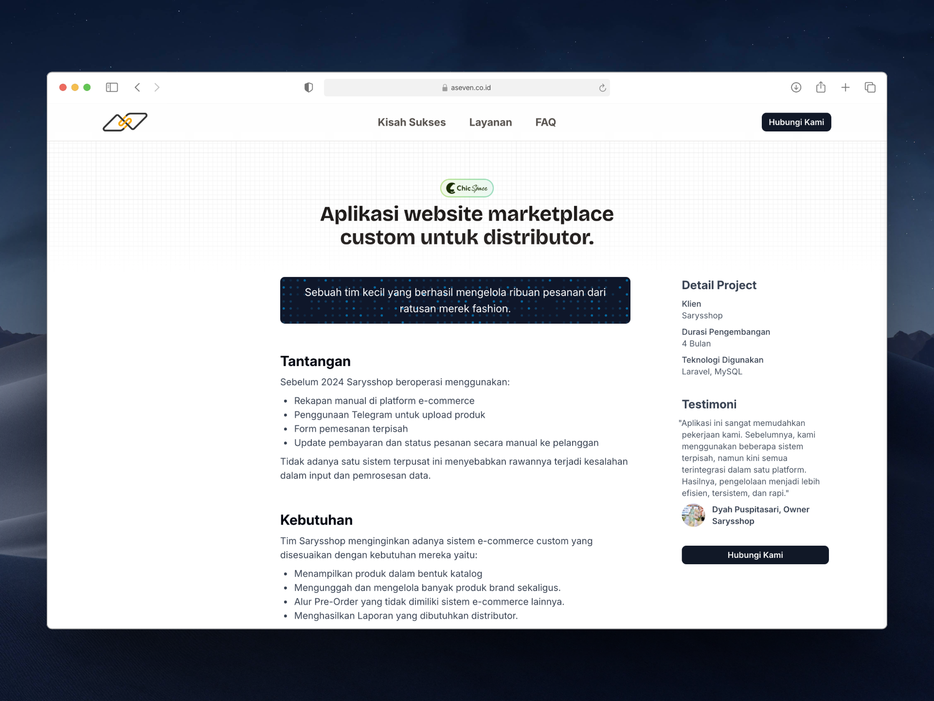 Aseven Website - Blog Post