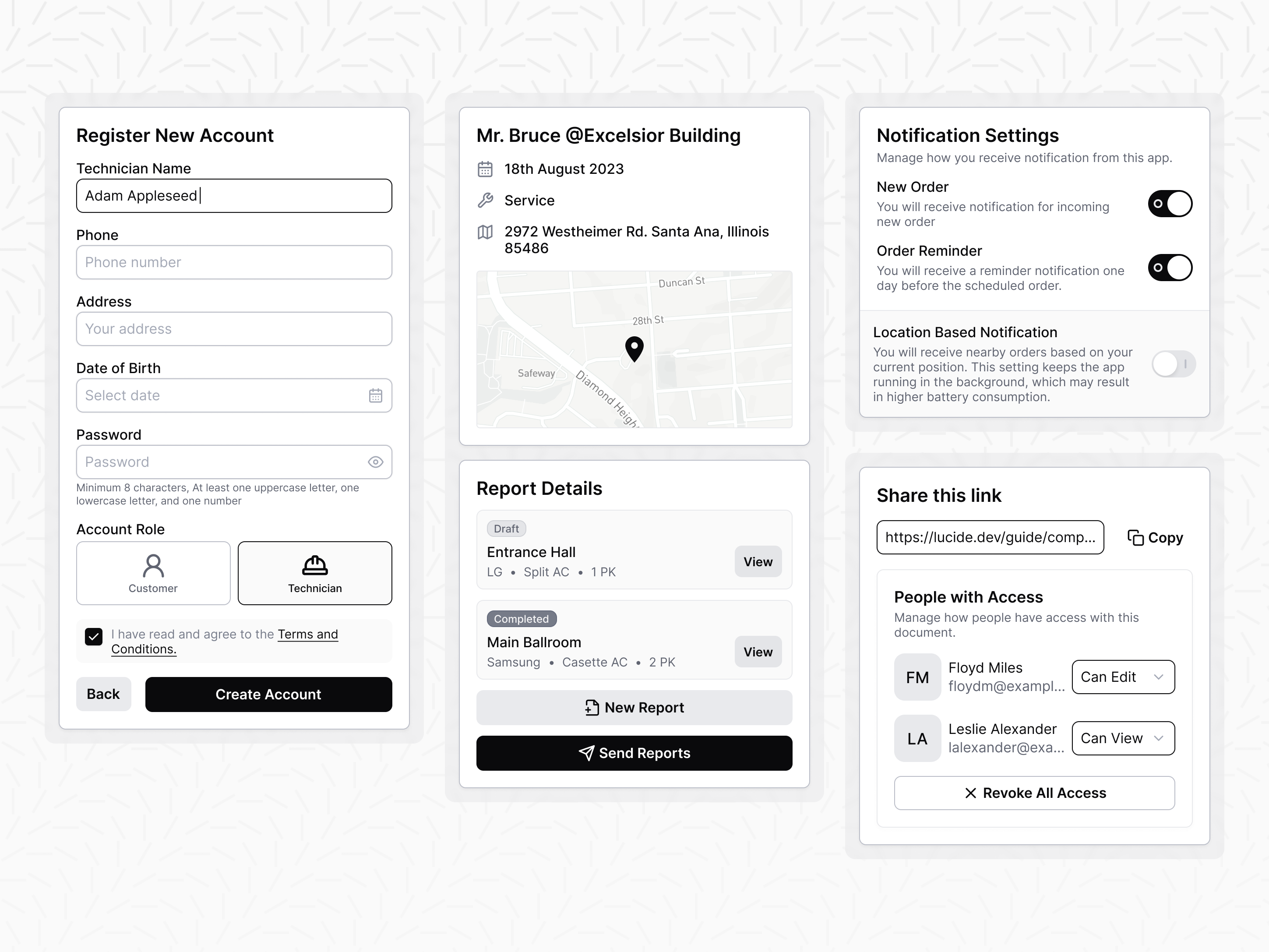 Mobile UI Patterns — Forms, Reports & Sharing