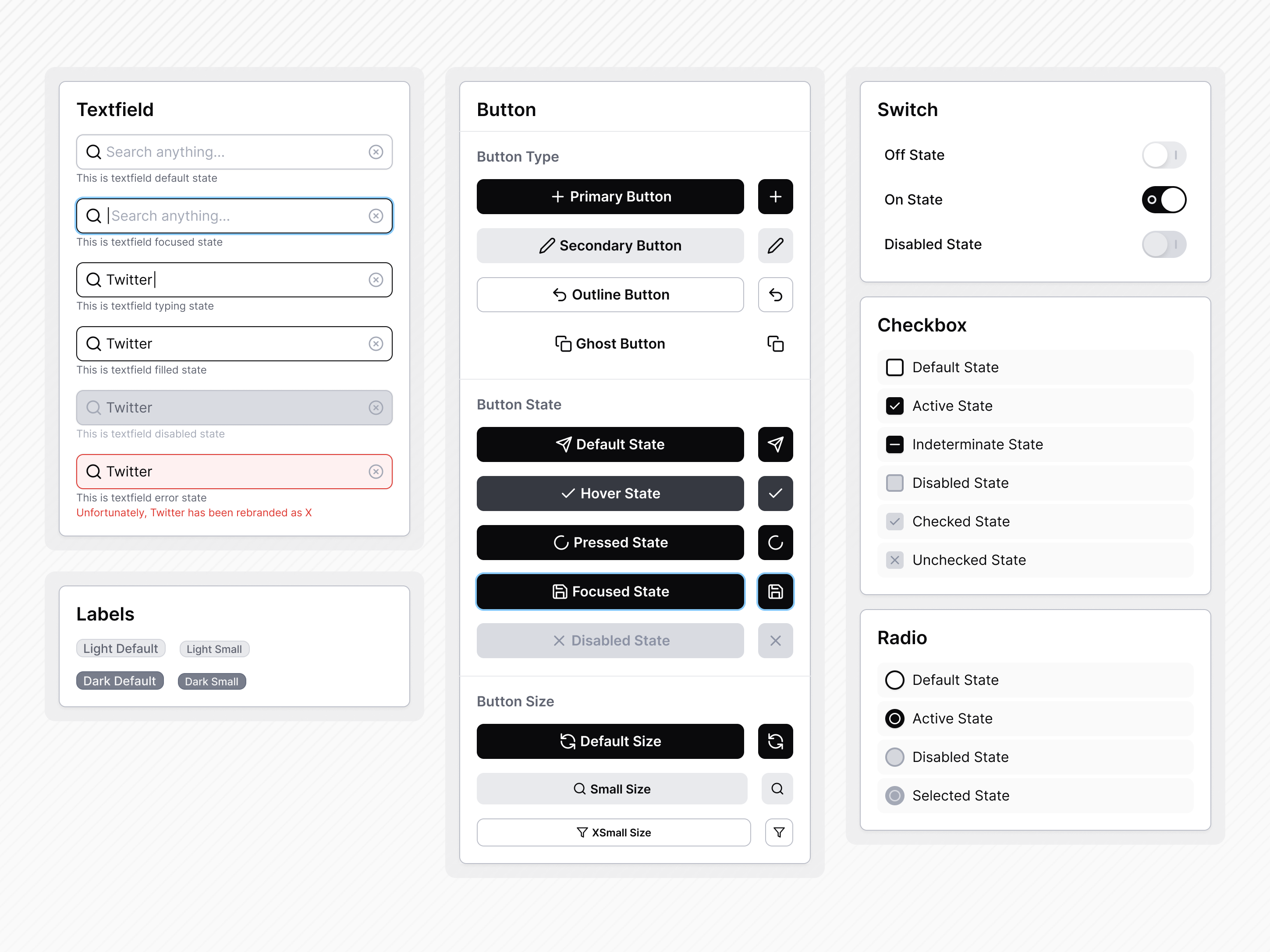 Component States — Inputs, Buttons & Controls